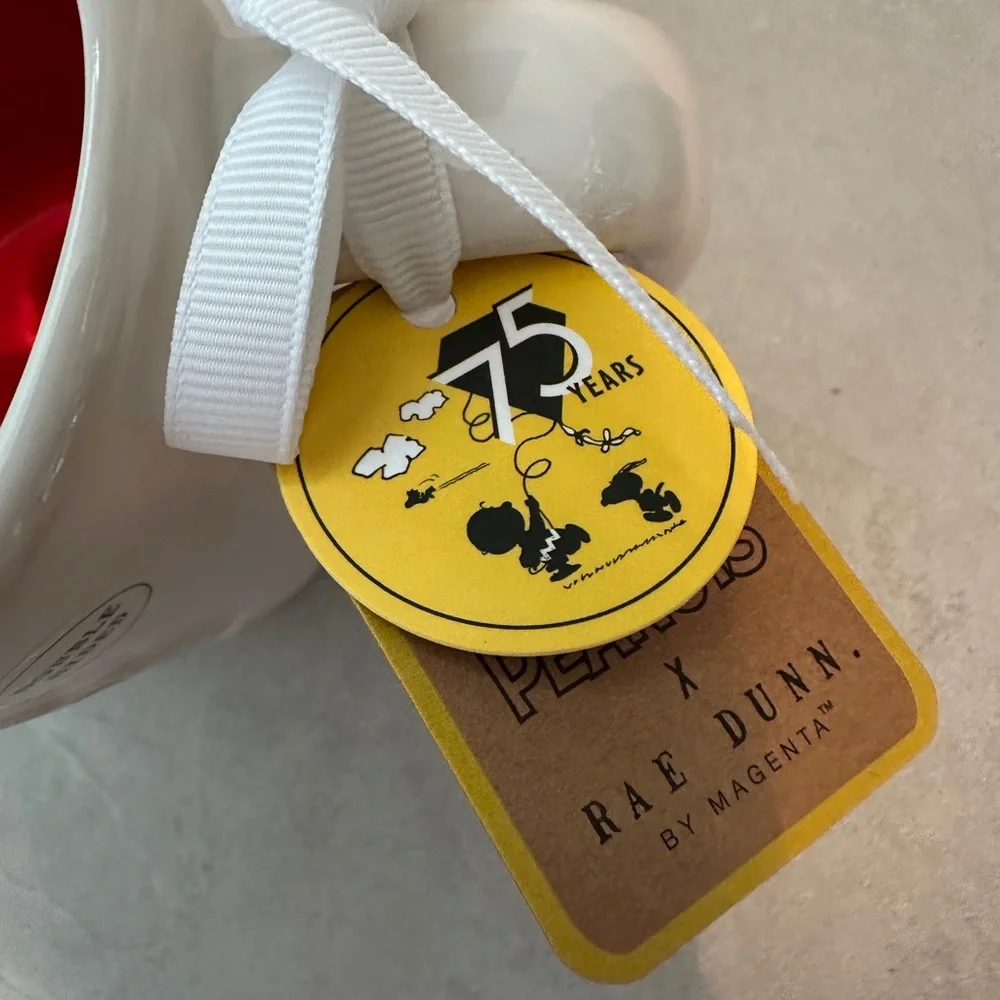 Peanuts Rae Dunn Charlie Brown & Marcie Kite Flying 75 Years 18 oz Mug - Picture 3 of 5